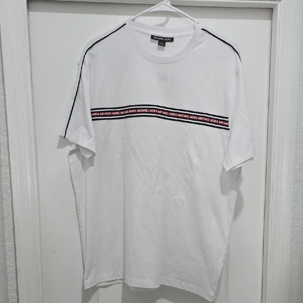 Michael Kors White Tee with Black Accents